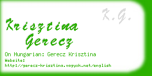 krisztina gerecz business card